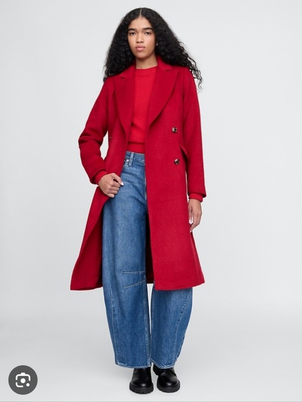 GAP Chesterfield Coat - Sled Red - S